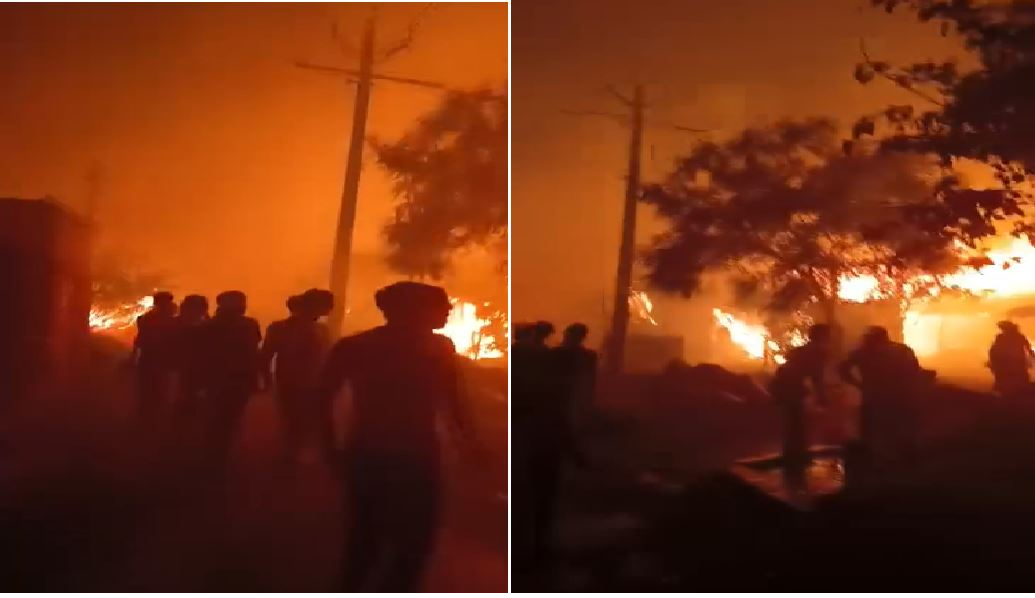 तेज आंधी और आकाशीय बिजली ने मचाई तबाही,14 घर जलकर खाक,कई लोग झुलसे