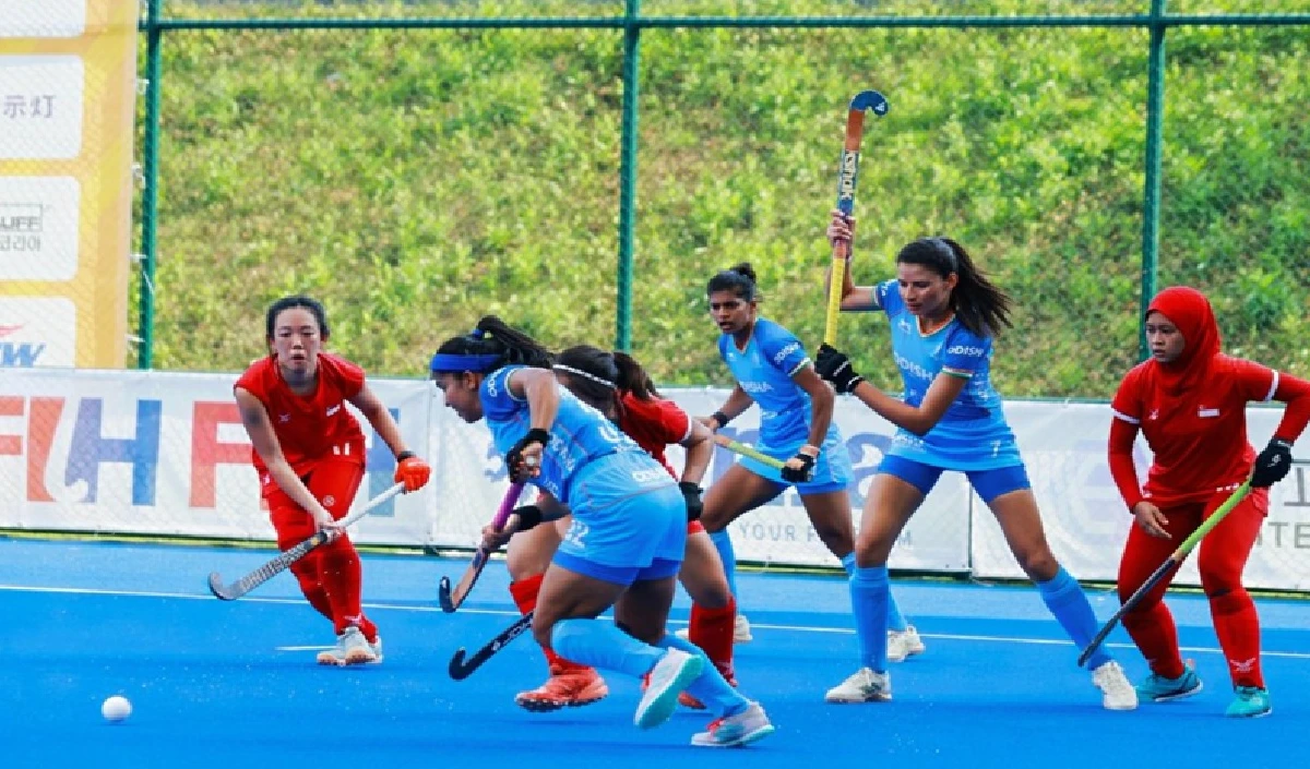 एशिया कप हॉकी में भारतीय महिलाओं का दबदबा, सिंगापुर को 12-0 से रौंदा