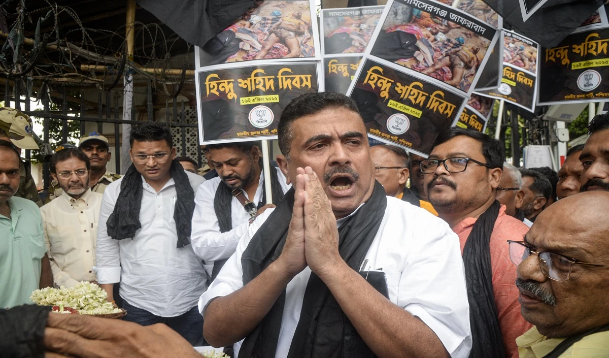 शुभेंदु अधिकारी ने निकाली बंगाली हिंदू बचाओ रैली, लगाए गए हिंदू-हिंदू भाई-भाई के नारे