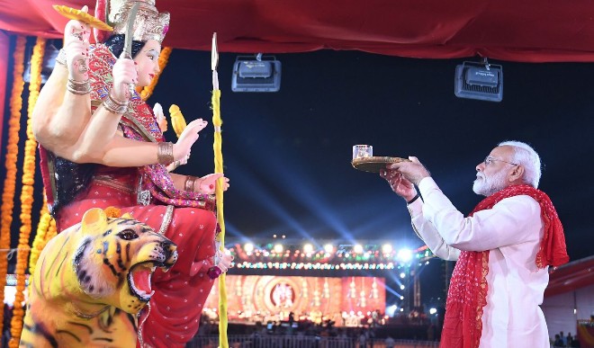 प्रधानमंत्री नरेंद्र मोदी ने देशवासियों को नवरात्रि की शुभकामनाएं दी