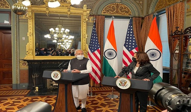 कमला हैरिस ने पीएम मोदी से की आतंकवाद में पाकिस्तान की भूमिका के बारे में बात