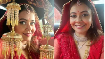 Devoleena Bhattacharjee Marriage: मास्क लगाकर दुल्हन बनीं देवोलीना, पर सीक्रेट दूल्हे का दिखा बस हाथ