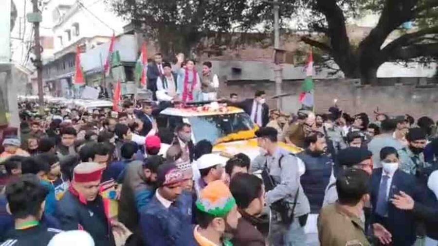 मुरादाबाद में कांग्रेस महासचिव प्रियंका गांधी का भव्य रोड शो कार्रवाई की तैयारी में प्रशासन