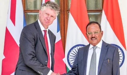 India-UK Strategic Dialogue | NSA अजित डोभाल और ब्रिटिश समकक्ष Jonathan Powell की वार्ता: आतंकवाद और खालिस्तान समर्थित चरमपंथ पर भारत का कड़ा रुख