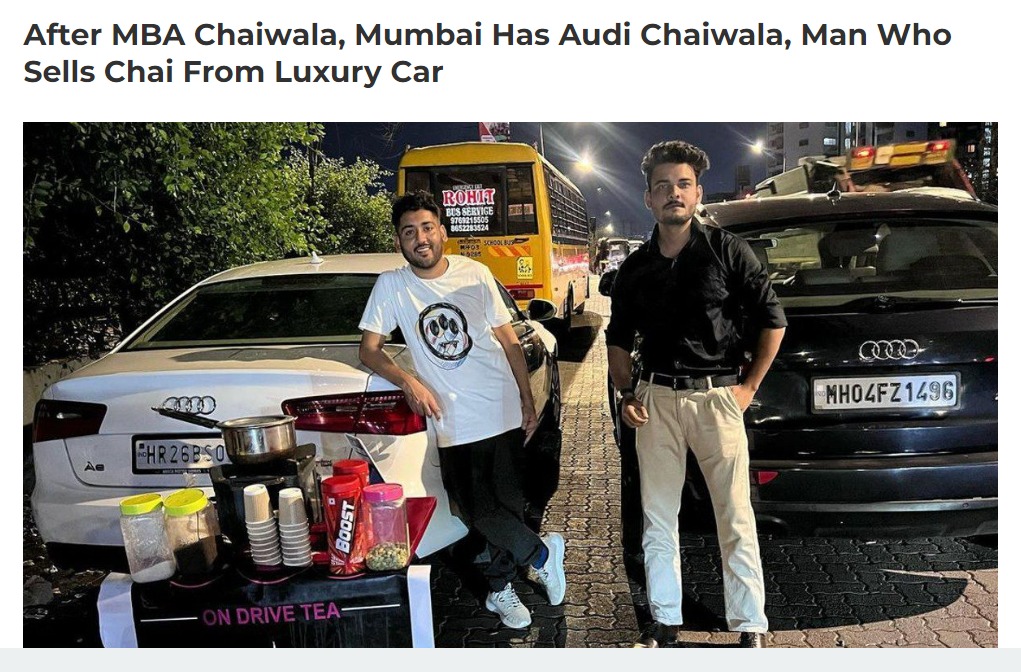New Delhi: इंजीनियर और एमबीए चायवाले के बाद अब चर्चा में Audi ChaiWala