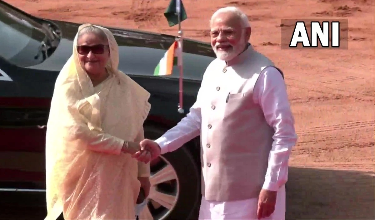 राष्ट्रपति भवन में शेख हसीना का हुआ स्वागत