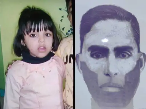 बच्ची के अपहरण में संदिग्ध व्यक्ति का स्केच जारी गाजियाबाद में आठ महीने से लापता है मासूम