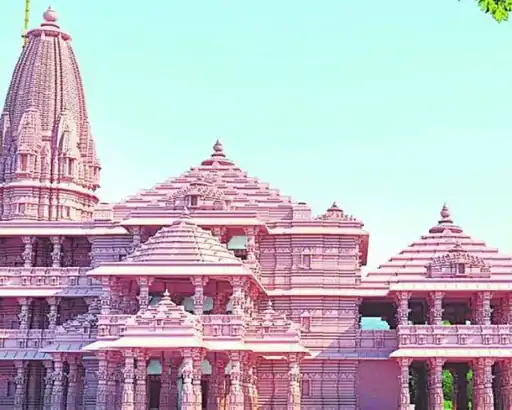 राममंदिर के गर्भगृह में लगे 42 गुलाबी पत्थर भूतल पर डेढ़ लाख वर्ग फिट पत्थर लगेंगे 20 विशेषज्ञों की टीम काम में जुटी