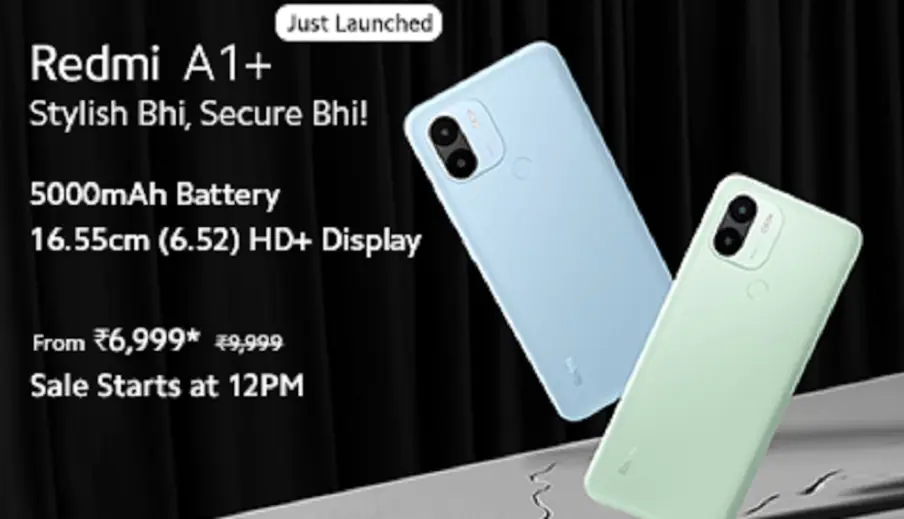 Redmi A1 Plus की पहली सेल आज, सिर्फ 6,999 रु में मिलेगी 30 दिन चलने वाली 5000mAh बैटरी