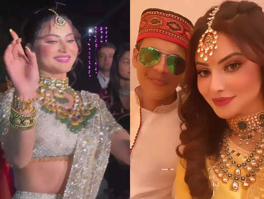 भाई की शादी में पहुंचीं उर्वशी रौतेला, ग्रे लहंगे में दिखीं बेहद खूबसूरत, बारात में किया जोरदार डांस